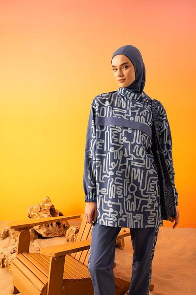 DeFacto Σετ μαγιό Hijab 3 τεμαχίων με σχέδια Burkini - B5225ax24sm