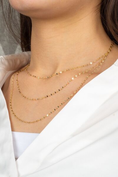 MÜCEVHER SARAYI 14 Ayar Altın Italyan Aynalı Zincir Kolye