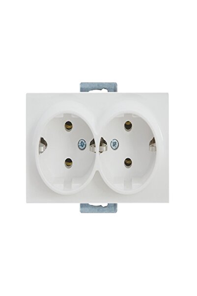 Mutlusan مقبس ريتا الأبيض المزدوج المؤرض