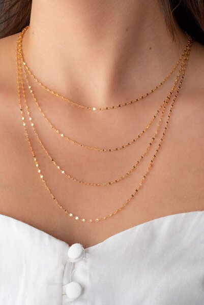 MÜCEVHER SARAYI 22 Ayar Altın İtalyan Aynalı Zincir Kolye