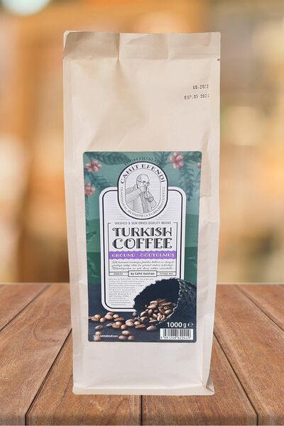 Cahit Efendi Türk Kahvesi 1000gr. Sert Içim Kraft Ambalajında Özel Seri Öğütü...
