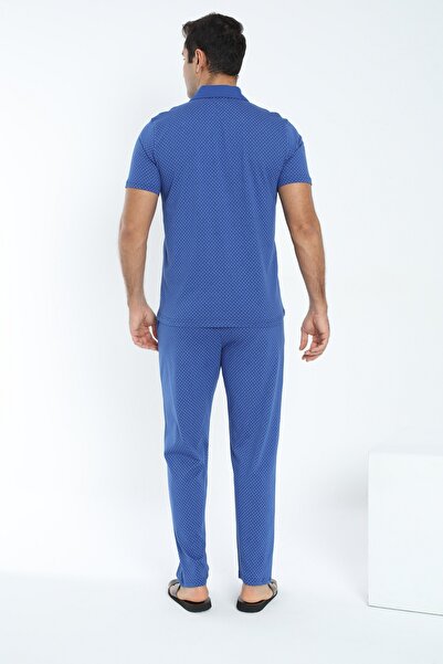 Svm 9506 Чоловічий піжамний комплект на ґудзиках