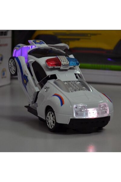 Brother Toys Transformers Robota Dönüşen Işıklı, Sesli, Sensörlü Oyuncak Polis Arabası Ferrari Model