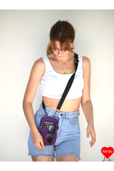 JARA Bag Geantă portofel pentru telefon unisex Betty Original importată din material clinker cu curea reglabilă