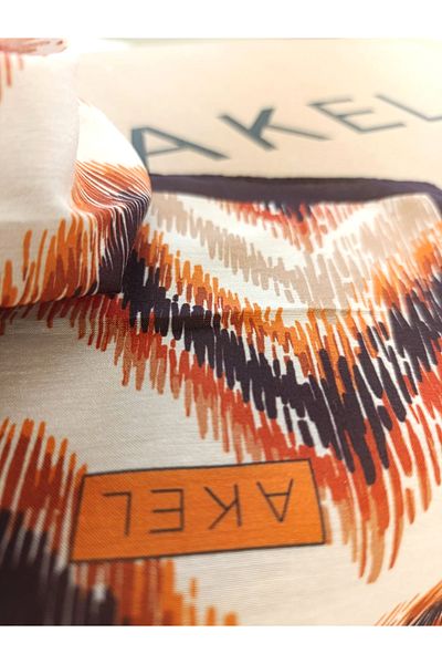 Akel Pyramid Patterned Cotton Shawl - Size 75x185