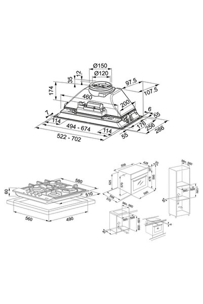 Franke Ankastre Set (FBI 525 GR/500 ASPİRATÖR - FHNL 604 4G XS E OCAK - FSL 82 H XS FIRIN)