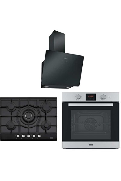 Franke Siyah-inox Ankastre Set (FPJ 615 V BK A - FHNG 705 BK - FSL 86 H XS)