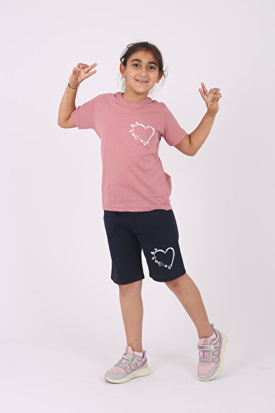 çiko kids 3-piece Print Detailed Pocketed Shorts/capri Set for Girls