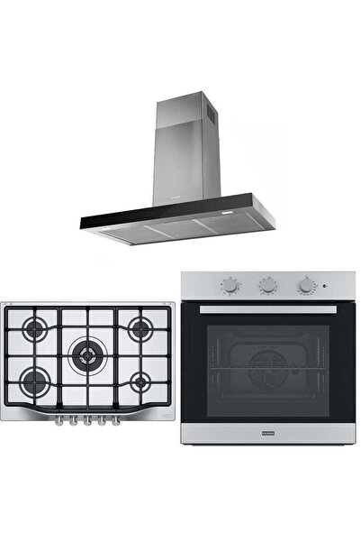 Franke İnox Ankastre Set (FABER STİLO A60-FHTL 755 XS-FSL 82H XS)