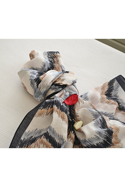 Akel Pyramid Patterned Cotton Shawl - Size 75x185