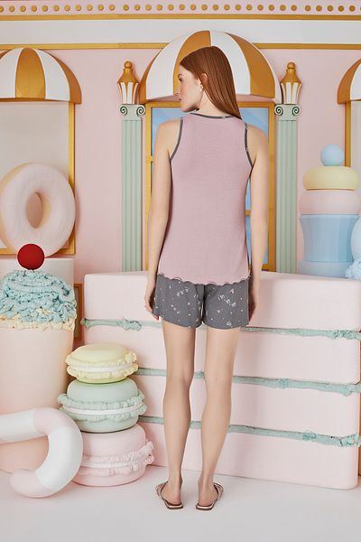 Sevim 15730 Set pantaloni scurți imprimați model