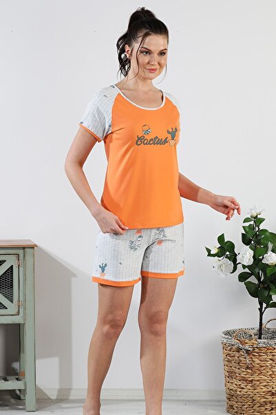 Bella Linda Set pijama damă - pantaloni scurți din bumbac Cactus