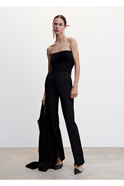 MANGO Woman Μαύρο γυναικείο μπουστάκι 37019105