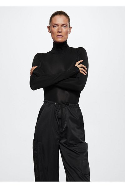 MANGO Woman Μαύρο γυναικείο κορμάκι37047758