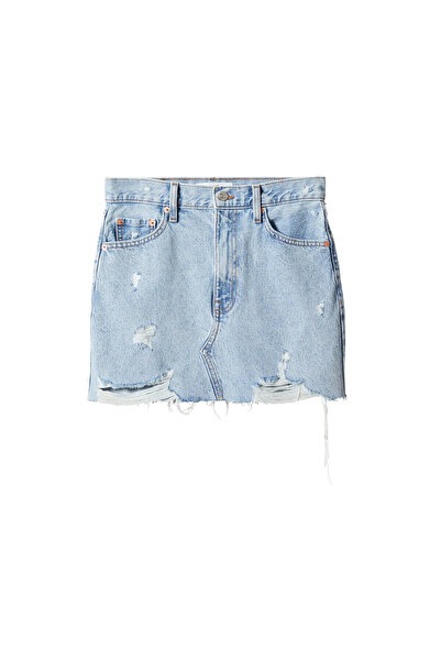 MANGO Woman Açık Denim Kadın Etek 57040292