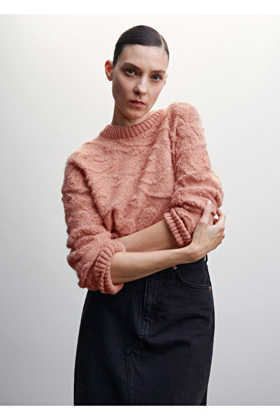 MANGO Woman Pembe Kadın Kazak  47001309