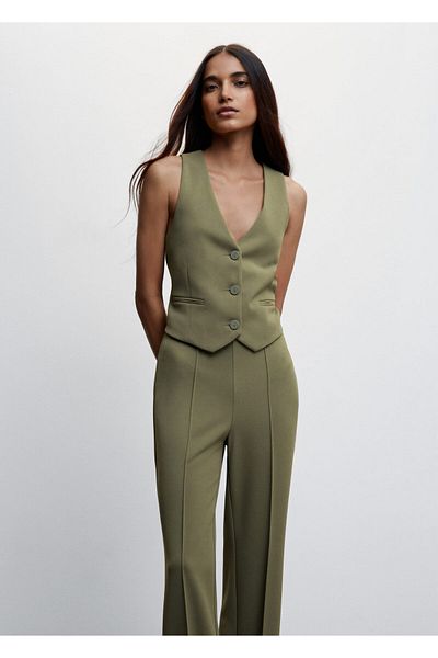 MANGO Khaki Women's Vest47044030