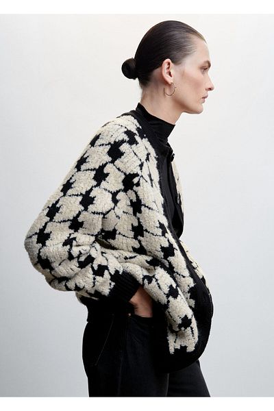 MANGO Woman Black Women's Cardigan37079090