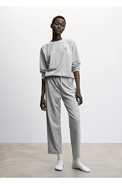 MANGO Light Gray Women Pajama Top47081267