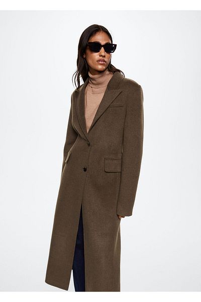 MANGO Woman Women's Mole Gray Coat