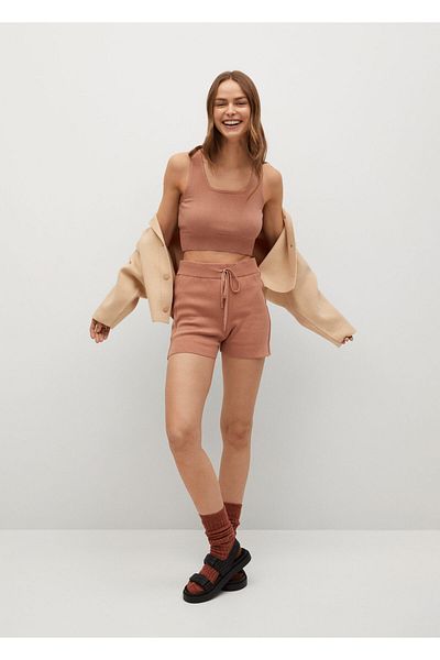 MANGO Woman Απαλό Ροζ Μπουστάκι