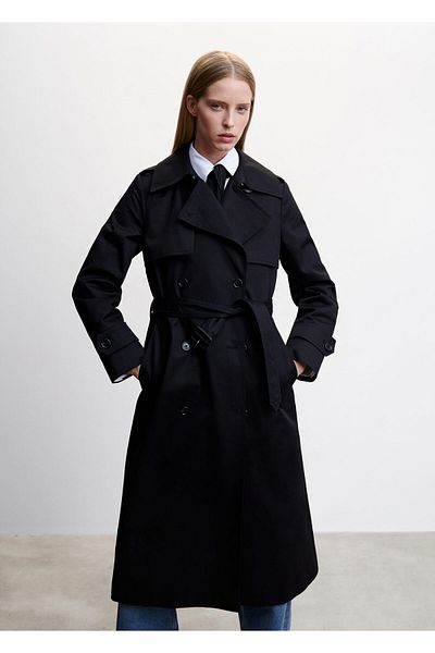MANGO Black Women's Raincoat & Windbreaker47094026