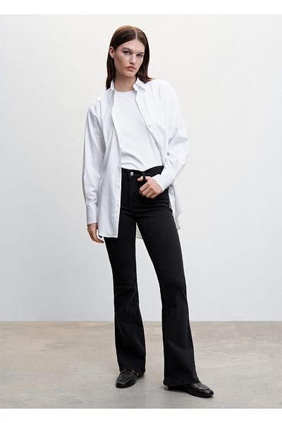 MANGO Black Denim Women's Trousers47091269