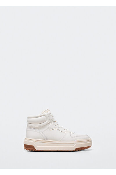 MANGO Woman Pantofi albi de damă37085913
