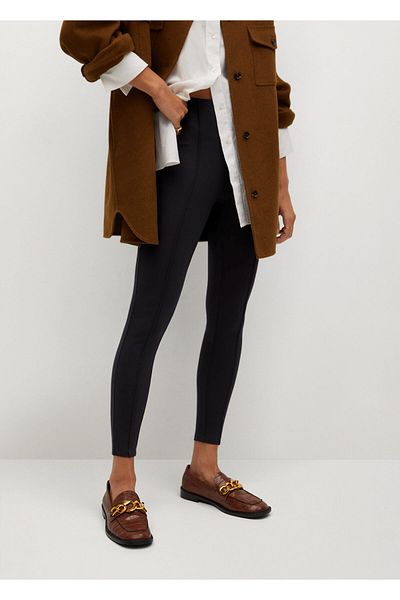 MANGO Woman Black Women's Leggings87070502