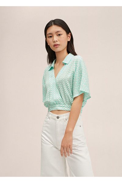 MANGO Kids TURQUESA-Bluse
