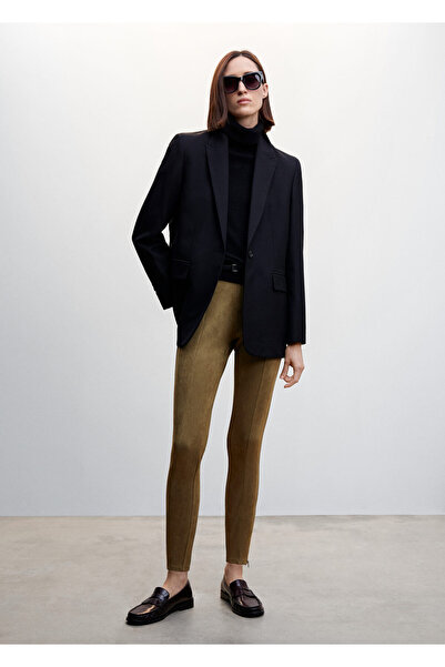 MANGO Woman HAKİ Kadın Yetişkin Tayt 47021284