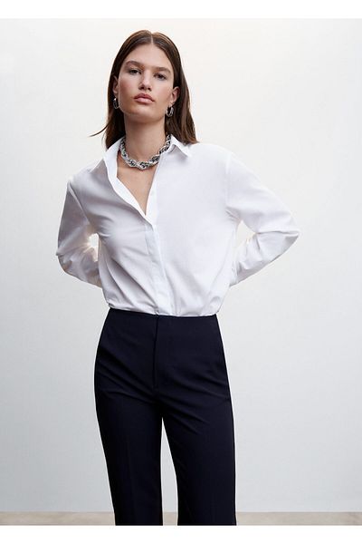 MANGO Woman Cămașă de damă Off-White47055866