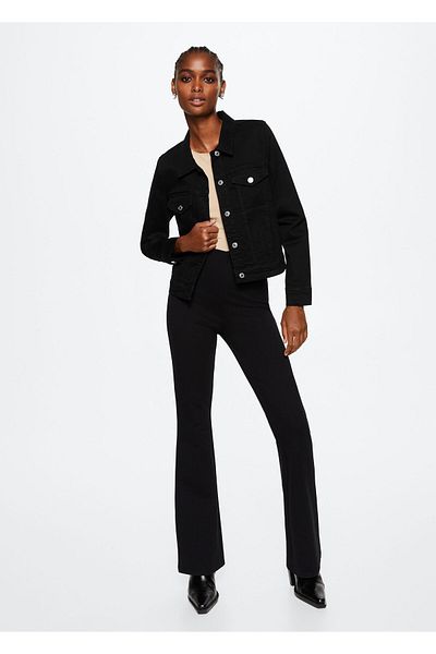 MANGO Black Denim Women's Jacket47120320