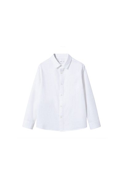 MANGO Kids Λευκό πουκάμισο για αγόρι47095934