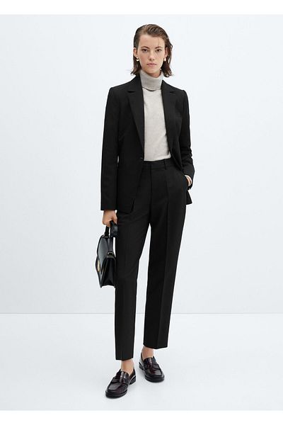 MANGO Schwarzer Damen-Blazer57040365