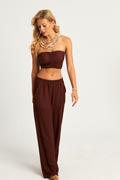 Cool & Sexy Кафяв дамски комплект - долен и горен комплект XL2002