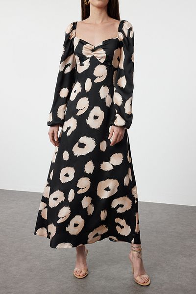 Edit by Trendyol Regular Fit Black Woven Dress - TEDSS24EL00109