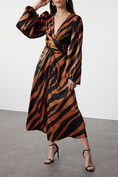 Edit by Trendyol Barevné tkané šaty Regular Fit - TEDSS24EL00094