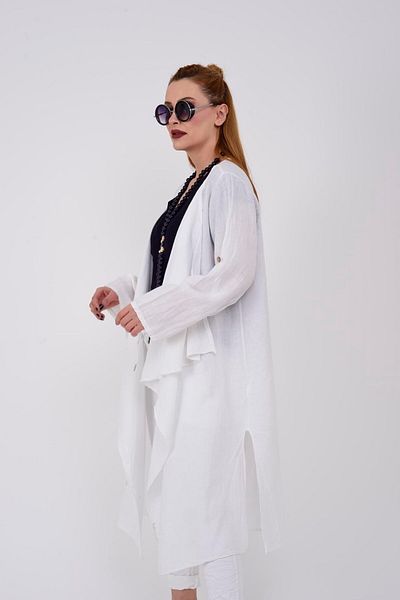 Park Moda 7320 Jachetă lungă de in Batik