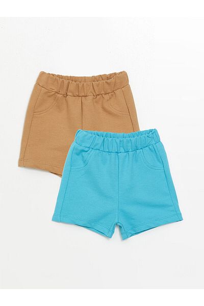 LC Waikiki Basic 2-Piece Elastic Waist Shorts Set for Baby Boy