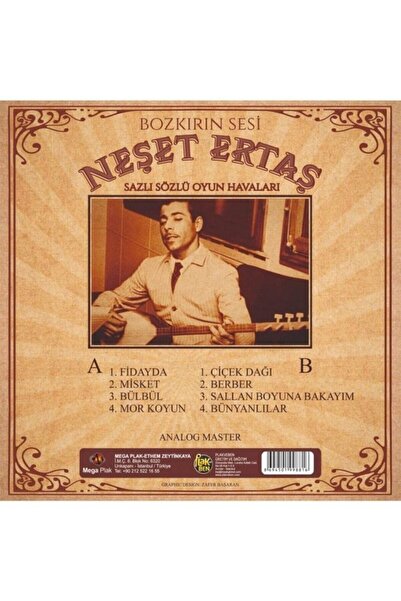 Plak ve Ben Neşet Ertaş - Sazlı Sözlü Oyun Havaları (PLAK)
