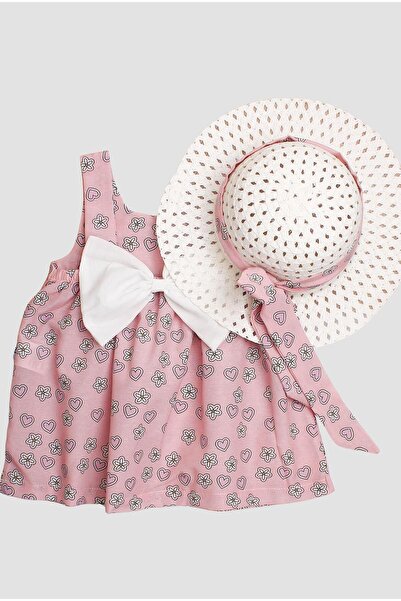 Chicsy Baby Dress with Hat and Floral Print for Baby Girl