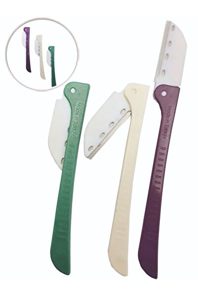 lasting beauty Kaş Usturası 3'lü Yüz Jileti Bıyık Alma Kaş Usturası Epilasyon Kaş Ustra Kaş Jileti Bıyık Jileti