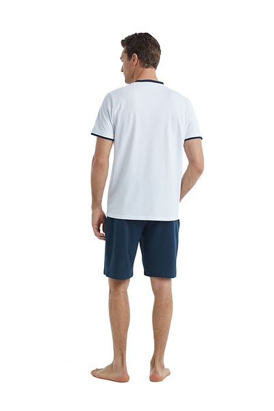 Blackspade Set pijamale alb pentru bărbați 40496