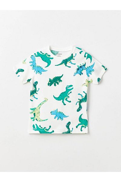 LC Waikiki LCW Crew Neck Short Sleeve Printed Baby Boy T-Shirt and Shorts 2 Pieces Set