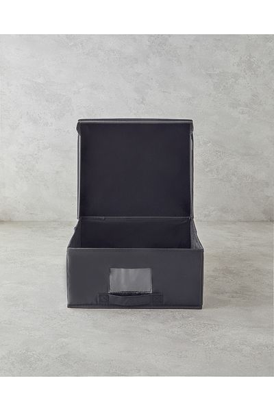 English Home Black Sylvia Polyester Storage Box