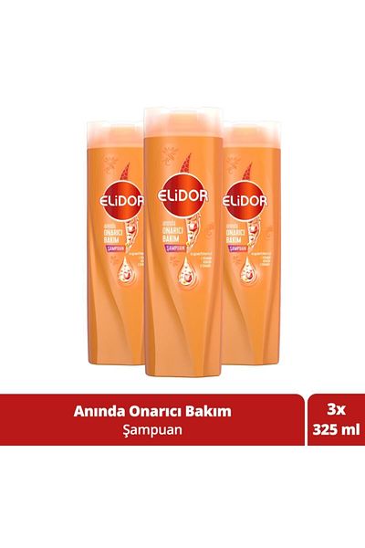 Elidor Superblend Hair Care Shampoo - Vitamin C and Keratin Ceramide Repair, 325 Ml X3 Pieces