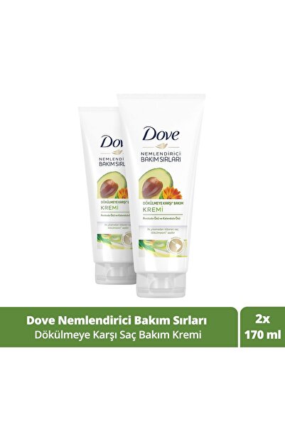 Dove Avokado Ve Kalendula Özlü Dökülmeye Karşı Saç Bakım Kremi 170 ml X 2