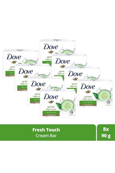 Dove Fresh Touch Moisturizing Beauty Soap - 90g X8 Pieces