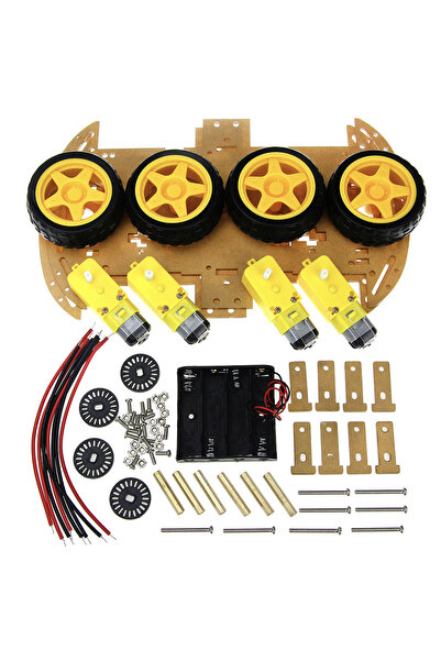 Genel Markalar 4wd Araba Kiti Arduino Hobi Devreleri Diy Araba Seti Arduino Robot Araba Şase Kiti